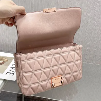 Picture of MK small fragrant style sheepskin bag chain pink Size: 25CmX16cmX8.5cm