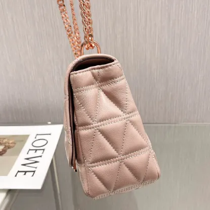 Picture of MK small fragrant style sheepskin bag chain pink Size: 25CmX16cmX8.5cm