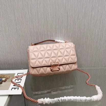 Picture of MK small fragrant style sheepskin bag chain pink Size: 25CmX16cmX8.5cm