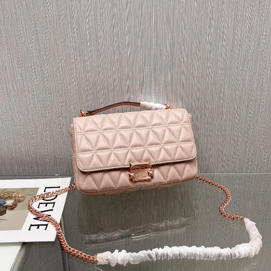 Picture of MK small fragrant style sheepskin bag chain pink Size: 25CmX16cmX8.5cm