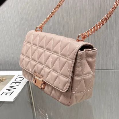 Picture of MK small fragrant style sheepskin bag chain pink Size: 25CmX16cmX8.5cm