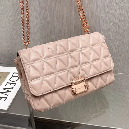 Picture of MK small fragrant style sheepskin bag chain pink Size: 25CmX16cmX8.5cm