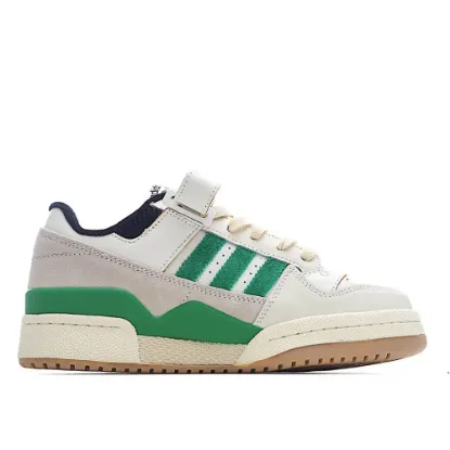 Picture of Adidas Forum 84 Low Low Top Beige, Black and Green Sneakers
