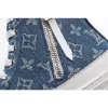 Picture of LOUIS VUITTON STELLAR SNEAKER BOOT CASUAL WHITE BOARD SHOES PINK/BLUE