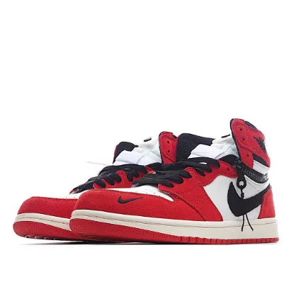 Picture of Air Jordan 1 Switch AJ1 Joe 1 wine red zipper high-top cultural basketball