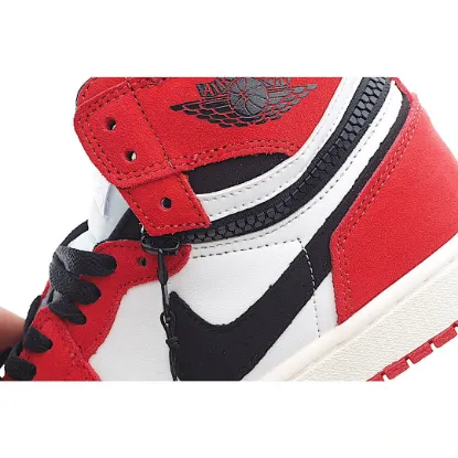 Picture of Air Jordan 1 Switch AJ1 Joe 1 wine red zipper high-top cultural basketball