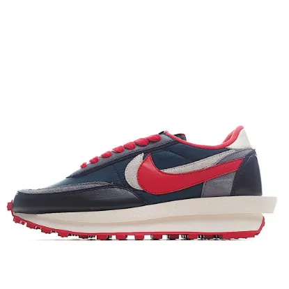 Picture of NIKE SACAI X UNDERCOVER X LDWAFFLE 'MIDNIGHT SPRUCE UNIVERSITY RED'