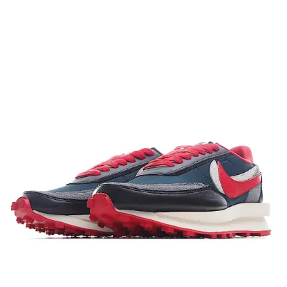 Picture of NIKE SACAI X UNDERCOVER X LDWAFFLE 'MIDNIGHT SPRUCE UNIVERSITY RED'