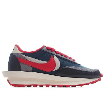 Picture of NIKE SACAI X UNDERCOVER X LDWAFFLE 'MIDNIGHT SPRUCE UNIVERSITY RED'