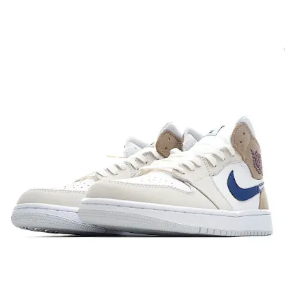 Picture of 0Air Jordan 1 Mid 'White Khaki Blue Void'