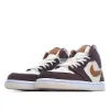 Picture of Air Jordan 1 Mid AJ1 Mid Basketball Shoes Beige Brown