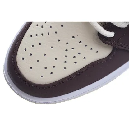 Picture of Air Jordan 1 Mid AJ1 Mid Basketball Shoes Beige Brown