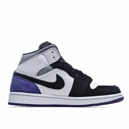 Picture of Air Jordan 1 Mid AJ1 Mid Basketball Shoes Grey Panda