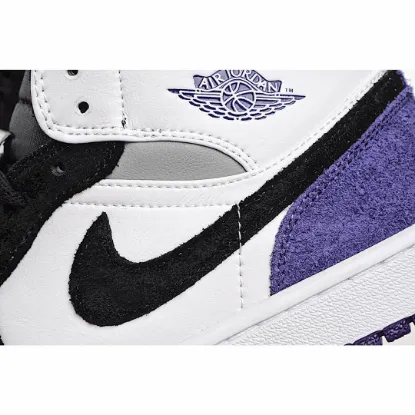 Picture of Air Jordan 1 Mid AJ1 Mid Basketball Shoes Grey Panda