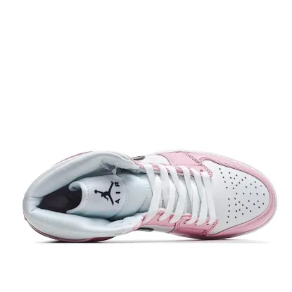 Picture of Air Jordan 1 Mid AJ1 Mid Basketball Shoes Sakura Pink