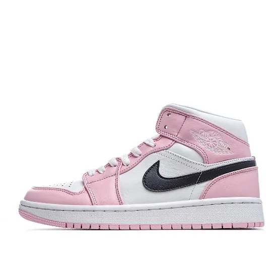 Picture of Air Jordan 1 Mid AJ1 Mid Basketball Shoes Sakura Pink