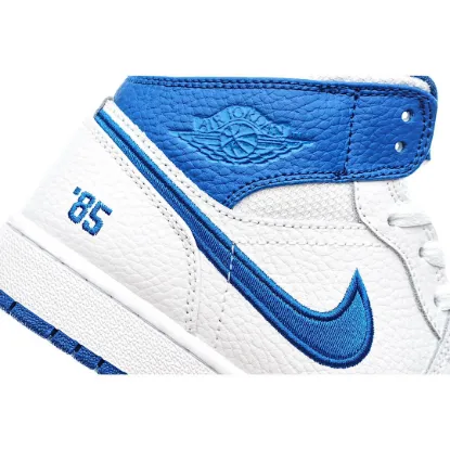 Picture of Air Jordan 1 MID Blue and Red Mandarin Ducks DH0200-100 Mid Series