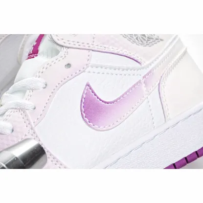 Picture of Air Jordan 1 Mid GG AJ1 Joe 1 Colorful Pink Chameleon Ultraviolet