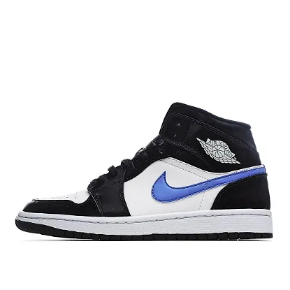 Picture of Air Jordan 1 Mid GS 'Black Racer Blue'
