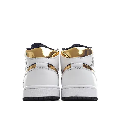 Picture of Air Jordan 1 Mid GS 'White Gold'