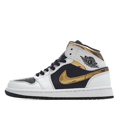 Picture of Air Jordan 1 Mid GS 'White Gold'