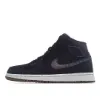 Picture of Air Jordan 1 MiD Mid-Top Basketball Shoes Ink Canvas Black