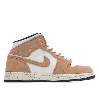 Picture of Air Jordan 1 Mid SE GS 'Brushstroke Paint Splatter'