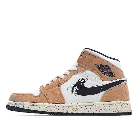 Picture of Air Jordan 1 Mid SE GS 'Brushstroke Paint Splatter'