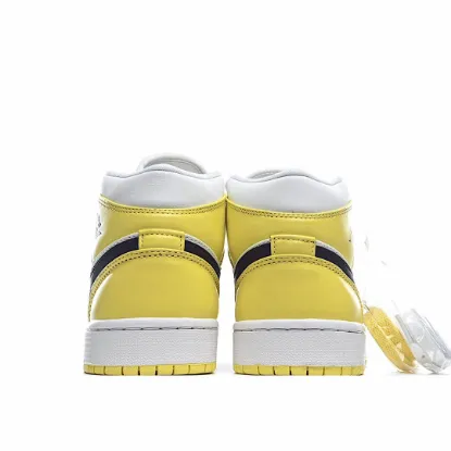 Picture of Air Jordan 1 Mid SE GS 'Rose Patch - Dynamic Yellow'