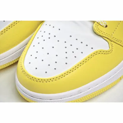Picture of Air Jordan 1 Mid SE GS 'Rose Patch - Dynamic Yellow'