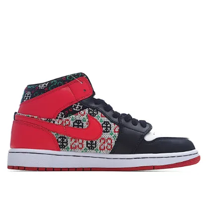 Picture of Air Jordan 1 Mid SE GS 'Ugly Christmas Sweater'