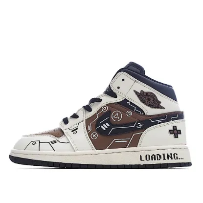 Picture of Air Jordan 1 Mid Video Game Series AJ Mid Basketball Shoes