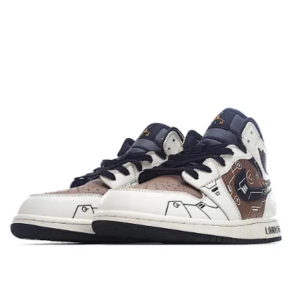 Picture of Air Jordan 1 Mid Video Game Series AJ Mid Basketball Shoes