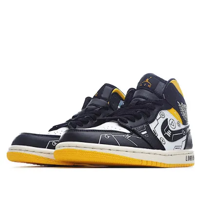Picture of Air Jordan 1 Mid Video Game Series AJ Mid Basketball Shoes