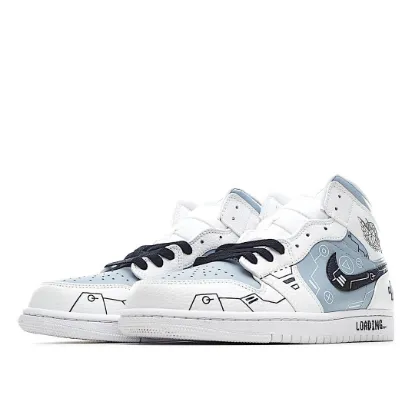 Picture of Air Jordan 1 Mid Video Game Series AJ Mid Basketball Shoes