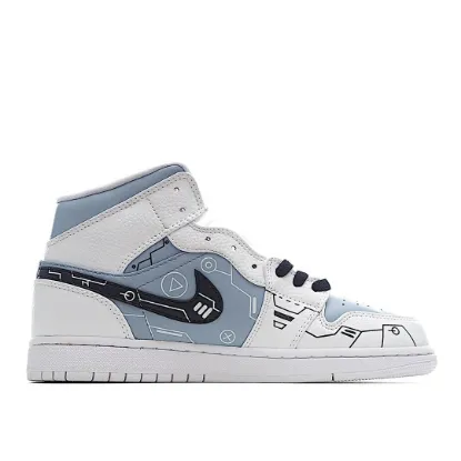 Picture of Air Jordan 1 Mid Video Game Series AJ Mid Basketball Shoes