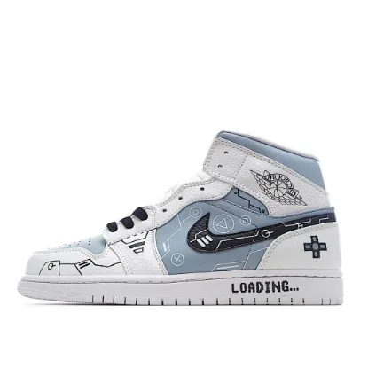 Picture of Air Jordan 1 Mid Video Game Series AJ Mid Basketball Shoes