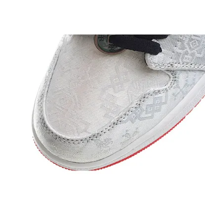 Picture of Clot x Air Jordan AJ1 Mid "Fearless" in white silk