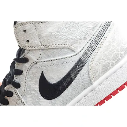 Picture of Clot x Air Jordan AJ1 Mid "Fearless" in white silk