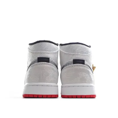 Picture of Clot x Air Jordan AJ1 Mid "Fearless" in white silk