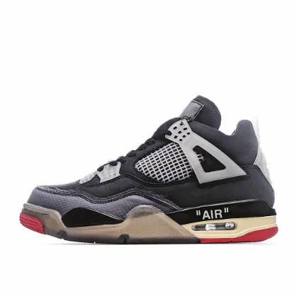 Picture of Air Jordan AJ4 RetroCream Cicada Wing Black Gray Red