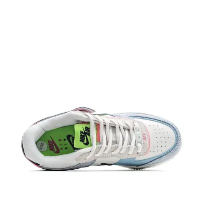 Picture of Nike Air Force 1 Shadow Blue Pink Green