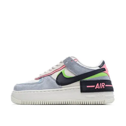 Picture of Nike Air Force 1 Shadow Blue Pink Green