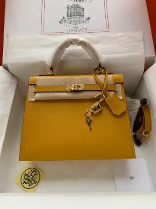Picture of stockKelly amber yellow gold and silver buckle bag: size:25cm*28cm