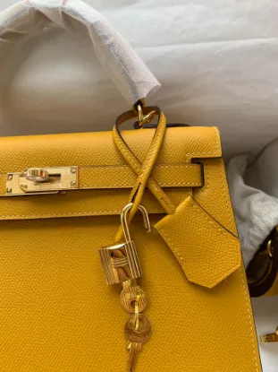 Picture of stockKelly amber yellow gold and silver buckle bag: size:25cm*28cm