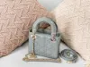 Picture of Mini LadyDior handbag in patent leather Detail